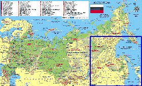 Administratives carte de Russie en allemand