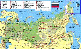 Administratives carte de Russie en allemand