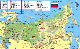 Administrativa mapa de Russia em alemao