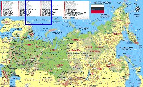 Administratives carte de Russie en allemand