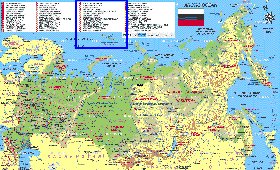 Administratives carte de Russie en allemand