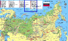 Administrativa mapa de Russia em alemao