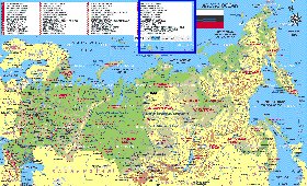 Administratives carte de Russie en allemand