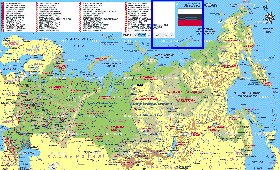 Administrativa mapa de Russia em alemao