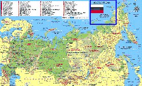 Administratives carte de Russie en allemand