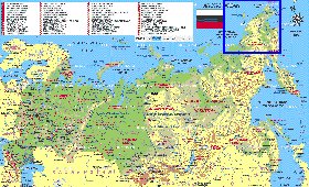 Administratives carte de Russie en allemand