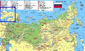 Administratives carte de Russie en allemand