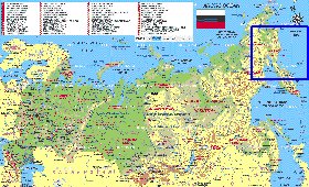 Administratives carte de Russie en allemand