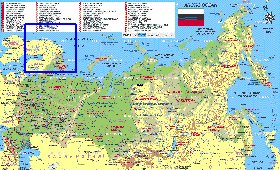 Administratives carte de Russie en allemand