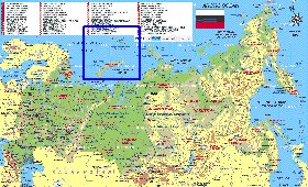 Administratives carte de Russie en allemand