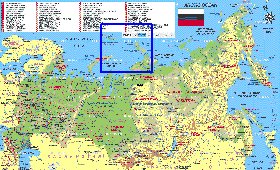 Administratives carte de Russie en allemand