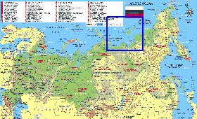 Administratives carte de Russie en allemand