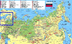 Administratives carte de Russie en allemand