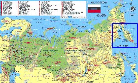 Administratives carte de Russie en allemand