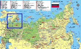 Administratives carte de Russie en allemand