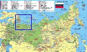 Administratives carte de Russie en allemand