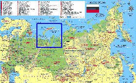 Administratives carte de Russie en allemand