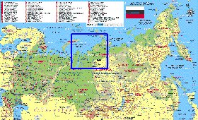 Administrativa mapa de Russia em alemao