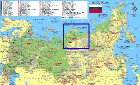 Administratives carte de Russie en allemand