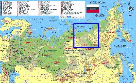 Administratives carte de Russie en allemand