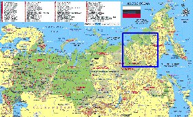 Administratives carte de Russie en allemand