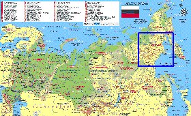 Administrativa mapa de Russia em alemao