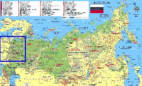 Administratives carte de Russie en allemand