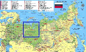 Administrativa mapa de Russia em alemao