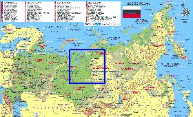 Administratives carte de Russie en allemand