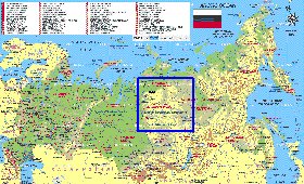 Administratives carte de Russie en allemand