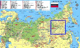 Administratives carte de Russie en allemand