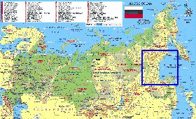 Administratives carte de Russie en allemand