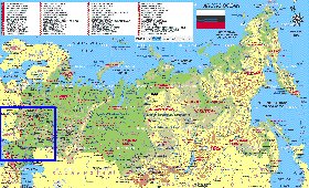 Administratives carte de Russie en allemand