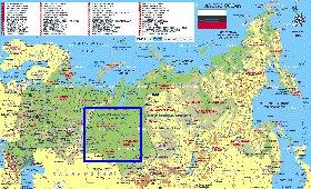 Administratives carte de Russie en allemand