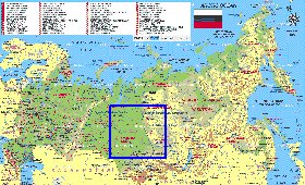 Administrativa mapa de Russia em alemao