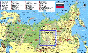 Administrativa mapa de Russia em alemao