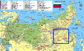 Administratives carte de Russie en allemand