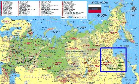 Administratives carte de Russie en allemand