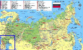 Administratives carte de Russie en allemand