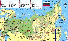 Administratives carte de Russie en allemand