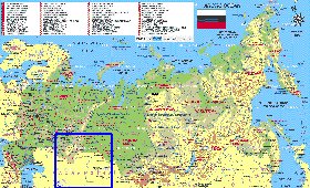 Administratives carte de Russie en allemand