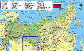 Administratives carte de Russie en allemand