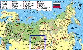 Administrativa mapa de Russia em alemao