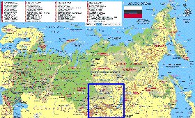 Administrativa mapa de Russia em alemao