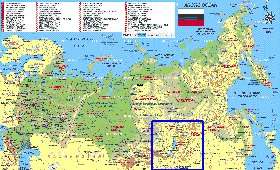 Administratives carte de Russie en allemand