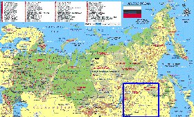 Administrativa mapa de Russia em alemao