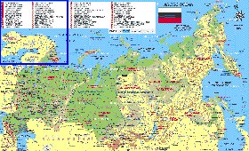 Administratives carte de Russie en allemand