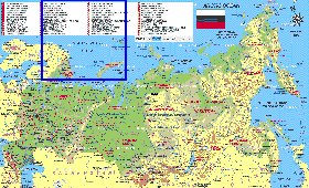 Administratives carte de Russie en allemand