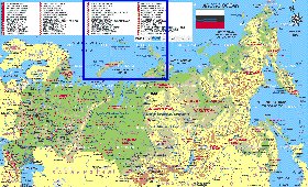 Administratives carte de Russie en allemand