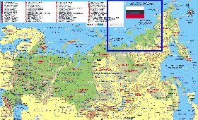 Administrativa mapa de Russia em alemao